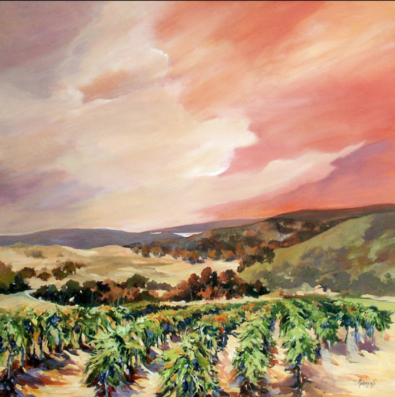 Rolling Vineyards 2 by artist Rae Andrews